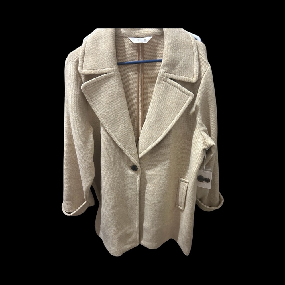 LC Lauren Conrad Cream Pea Coat